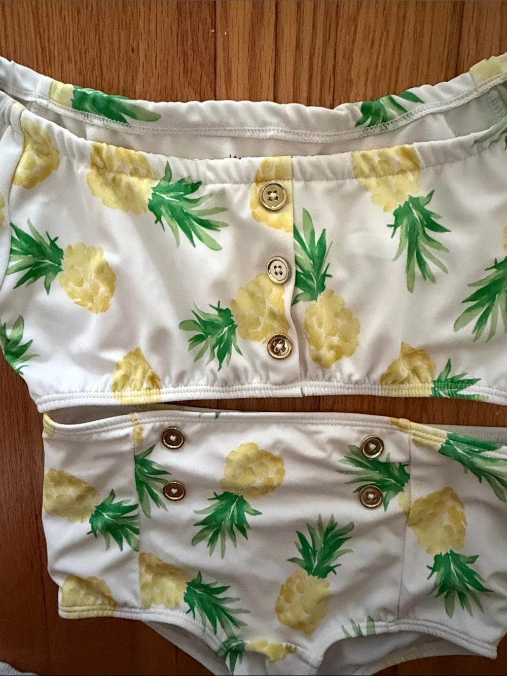 Janie and Jack White Floral Button-Front Top with Yellow Accents